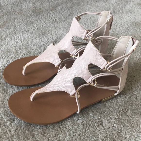 snakeskin gladiator sandals